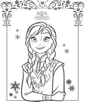 coloriage reine des neiges anna